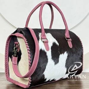 Nouveau sac de voyage pour femme en cuir de vache véritable de haute qualité, grand sac de voyage personnalisé en gros, sac de week-end, sac de voyage - Product Image 1