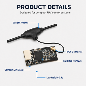 ตัวรับสัญญาณ ELRS 915MHz Mini FPV 100mW เสาอากาศ IPEX ESP8285 SX1276 สำหรับโดรน RC แบบปีกตรึงและควอดคอปเตอร์ - Product Image 4