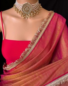 Nouvelle collection de salwar kameez en soie georgette non cousue de style sud-indien pour mariage et fête, vente en ligne - Product Image 3