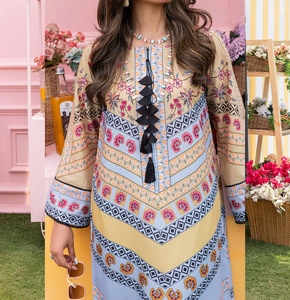 Vestido de fiesta paquistaní Salwar Kameez informal de estilo indio, vestido de fiesta paquistaní, traje de algodón para mujer, vestidos elegantes cosidos para mujer - Product Image 3