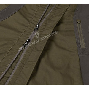 Veste de chasse matelassée pour homme, hiver, extérieur, deux couleurs, 100% coton, fermeture éclair, tissu long en toile, poches avant, polyester - Product Image 3