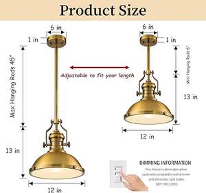 Lampe suspendue vintage industrielle <span class=keywords><strong>SIMIG</strong></span>, style loft, en fer, or, argent, pour îlot de cuisine, restaurant, luminaires suspendus de taille moyenne - Product Image 6