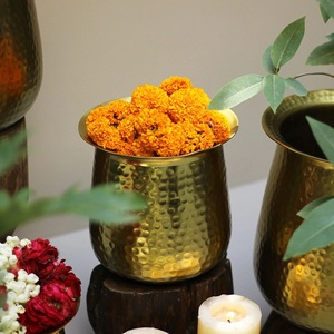 Cher or finition fleur planteur Antique conception en aluminium planteur vase pour Table et sol floraison décoration à vendre - Product Image 5