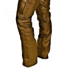 Pantalon en cuir décontracté pour hommes le plus vendu Vêtements de rue légers avec un design unique et un prix de fermeture à bouton - Product Image 6