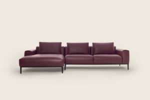 โซฟาเบรด้าแบบโมดูลาร์สามที่นั่ง ดีไซน์ทันสมัย หนังแท้จากอิตาลี คุณภาพสูง หุ้มด้วยผ้าสีน้ำเงิน เหมาะสำหรับห้างสรรพสินค้า อพาร์ตเมนต์ และวิลล่า - Product Image 2