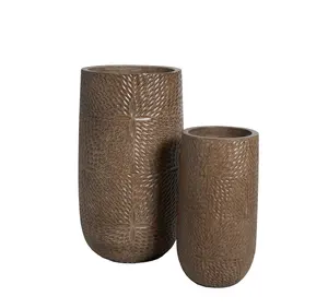 Cement Planter Pot PE Coated Use Feature Price Cheap Large Size Customize OEM Washed Pot Made in Vietnam