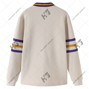 Custom Fraternity OPP Omega Neutral Fleece Cardigan cuello en V suéter de invierno de los hombres Chenille bordado letras griegas botón frontal - Product Image 2