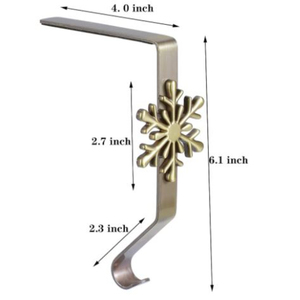 Ensemble de 4 porte-bas de Noël en métal bronze cintre pour utilisation de cheminée meilleure vente tous les bas de décoration de fête - Product Image 4