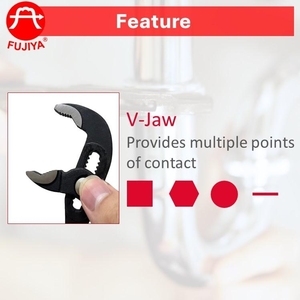 Herramienta de plomería de llave de tubo OEM dentada métrica telescópica recta de acero de aluminio resistente de tipo alemán - Product Image 2