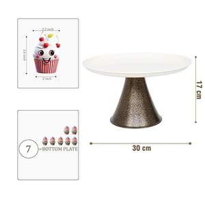 แท่นวางเค้กอลูมิเนียมทรงกลมแบบเรียบง่ายพร้อมดีไซน์คลาสสิกเหมาะสำหรับการอบที่บ้านทุกวันและการนำเสนอเค้กง่าย - Product Image 3