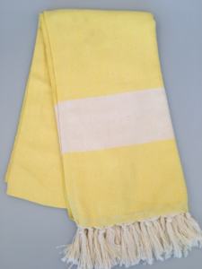 Serviette de bain en coton biologique à motifs d'arête de poisson, douce et absorbante - Product Image 1