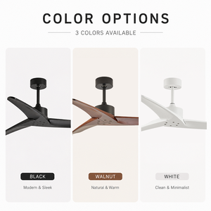 52 Inch Solid Wood Ceiling <b>Fan</b> No Light with Downrod Mount <b>Remote</b> <b>Control</b> 3 Blade Reversible DC Motor for Living Room - Product Image 6