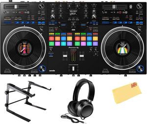 Table de mixage DJ professionnelle originale GENUINE 2 canaux 7 platines motorisées style tourne-disque - Product Image 1