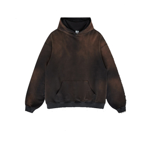 Sweat à capuche confortable lavé à l'acide nouveau élégant respirant bases durables coton mélangé haut de gamme sweats à capuche lavage à l'acide pour hommes - Product Image 5