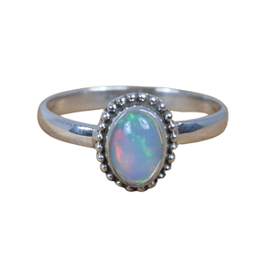 925 Sterling Silver Gemstone <b>Ring</b> Ethiopian <b>Opal</b> Gemstone Jewelry Elegant <b>Ring</b> Natural Stone Handmade Jewelry October Birthstone - Product Image 1