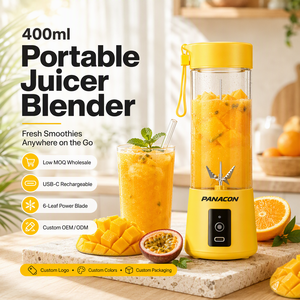 Blender portable rechargeable par USB, 380 ml, mini-gobelet à jus, lame en acier inoxydable, mixeur de <span class=keywords><strong>fruits</strong></span> et légumes pour <span class=keywords><strong>les</strong></span> voyages - Product Image 1