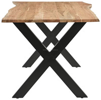 Table à manger contemporaine en bois massif, design industriel, écologique, 4 places, pour la maison, l'hôtel, le restaurant