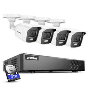 ANNKE <span class=keywords><strong>DVR</strong></span> Ibrido 8 Canali 3K H.265+ con <span class=keywords><strong>4</strong></span> Telecamere Bullet TVI ColorPro da 2MP a Colori Full Time e HDD da 2TB - Sistema di Sicurezza CCTV - Product Image 1