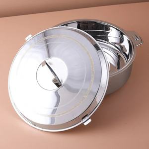 Luxury Double Wall Insulated Stainless Steel Non-Stick Durable <b>Hot</b> Pot Laser Engraving Design <b>Food</b> Warmer Casserole Lid Best - Product Image 2