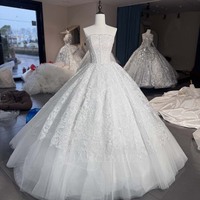 Robes de mariée de bal en dentelle brodée exclusive Jancember WX364