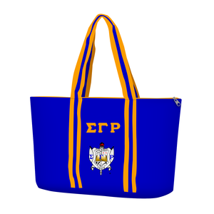 Sigma Gamma Rho กระเป๋าโท้ทของผู้หญิงทำโลโก้ตามสั่งวัสดุผ้าใบแฟชั่นชนิดเปิดปิดและซับในผ้า - Product Image 2