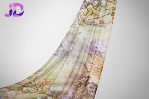 New Arrival Customized Design Chiffon Material 100% Polyester Woven Digital Printed Floral Foil Satin <strong>Silk</strong> Printing <strong>Fabric</strong> - Product Image 3