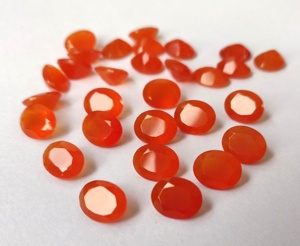 Cornaline orange naturelle coupe ovale 5x7mm à facettes-cornaline orange en vrac de qualité supérieure cornaline orange naturelle - Product Image 3