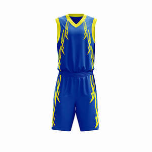 Uniforme de basket-ball pour hommes, maillot et short d'équipe personnalisés, vêtements de sport légers, tenue d'entraînement respirante et élégante - Product Image 1