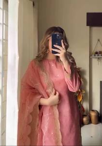 ชุดสูทชาราราราซาลวาร์คาเมซสไตล์อินเดียสำหรับสุภาพสตรีสไตล์บอลลีวูดปากีสถานราคาถูกสำหรับปาร์ตี้ - Product Image 4