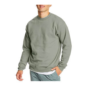 Jersey de cuello redondo de gran tamaño con logotipo personalizado, sudaderas con capucha y manga larga con hombros caídos para hombre - Product Image 3