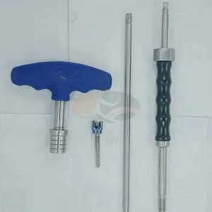 Kit de vis cervicales avec 10 vis pédiaculaires, incluant 2 tiges et un tournevis à vis cervicales, système d'implantation spinale orthopédique de haute qualité - Product Image 1