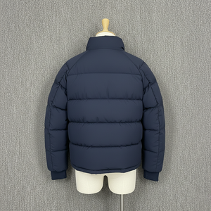 OEM Wholesale Canvas High Street Puffer Jacket Custom Logo <b>Winter</b> Outdoor Windproof Quilted <b>Coat</b> Hooded Turn-down Collar 2026 - Product Image 4