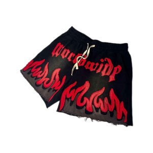 Ensemble de shorts délavés à l'acide en coton de haute qualité pour hommes vente en gros de t-shirts et de shorts pour l'été et la salle de sport - Product Image 6