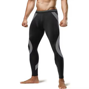 Pantalons de compression de fitness en gros pour hommes, leggings à haute élasticité, séchage rapide, pantalons de course, collants d'entraînement pour hommes - Product Image 2