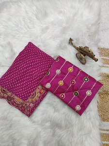 Exportateur indien prêt à l'emploi Saree en georgette festive avec miroir Design de saris de travail avec photo de prix - Product Image 4