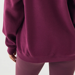 Sweat-shirt pour femme à manches longues, service OEM, avec logo personnalisé, col rabattu, pour les acheteurs en gros, vêtements décontractés - Product Image 6