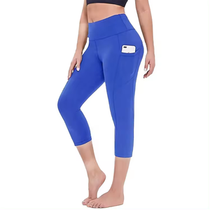 Leggings Premium para Mujer, Color Sólido, para Yoga, Gimnasio, Ropa Deportiva, Spandex/Poliéster, Tela Suave, Cintura Alta, Efecto Push-Up - Product Image 1