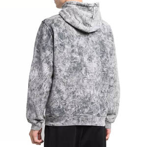 Sudadera con capucha para hombre con tono lavado ácido y corte clásico para trajes relajados Sudadera con capucha de lavado ácido mezclada de algodón duradero - Product Image 3