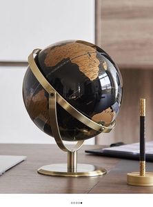 Industrial Style Handmade Eco-Friendly Rotating Decorative <b>World</b> Globe <b>with</b> Metal <b>Map</b> and High Push <b>Pins</b> - Product Image 3