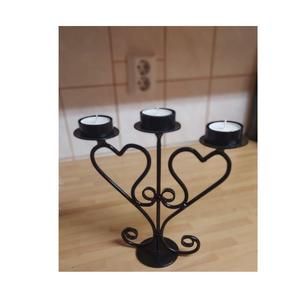 Ensemble de piliers en métal rustique et de bougeoirs à bougies votives, parfait pour la décoration de table, de sol, de patio, de jardin, de salon - Product Image 3