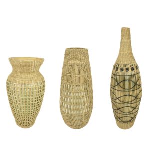 Fournisseur certifié Vietrustic Vase de décoration de table Vase en jonc de mer pour décor de salon Vase à plantes - Product Image 1