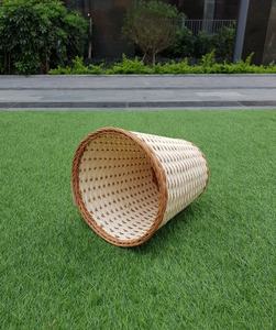 Bandeja de núcleo de ratán redonda y rectangular hecha a mano ecológica, cubo de basura, accesorios de cocina hechos en Vietnam - Product Image 4