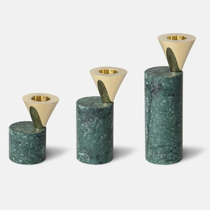 เชิงเทียนโลหะและหินอ่อนสุดพิเศษสำหรับงานแต่งงานไฟโรงแรมตกแต่งบ้านแท่นวางเทียน - Product Image 1