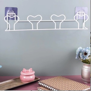 High Quality Three-Tier Round <b>Black</b> Powder Coating Metal Wall Organizer for Kitchen Storage Wholesale - Product Image 3