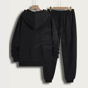 ชุดกางเกงออกกำลังกายผ้ายืดสำหรับผู้ชายชุดวิ่งสองชิ้นสำหรับฤดูหนาวพร้อมคุณสมบัติขนาดใหญ่พิเศษ - Product Image 2