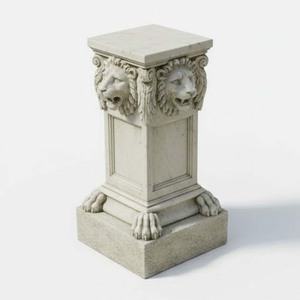 Base <span class=keywords><strong>de</strong></span> Jardinière <span class=keywords><strong>en</strong></span> Résine Peinte à la Main <span class=keywords><strong>de</strong></span> Style Europé<span class=keywords><strong>en</strong></span>, Tête <span class=keywords><strong>de</strong></span> <span class=keywords><strong>Lion</strong></span>, Colonne Cannelée, <span class=keywords><strong>Statue</strong></span> <span class=keywords><strong>de</strong></span> Jardin Ornée Aspect <span class=keywords><strong>Pierre</strong></span> pour la Décoration Intérieure - Product Image 5