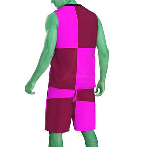 Tenue de basketball sur mesure de haute qualité pour hommes, taille plus, style à manches courtes, ensembles respirants, logo personnalisé imprimé, 100% taille - Product Image 6