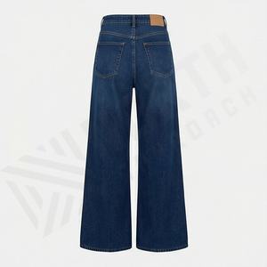 Wholesale Custom Logo Quick Dry OEM Baggy <b>Women's</b> Denim <b>Jeans</b> Breathable Washable Plus Size Pants Fashion Streetwear Ladies - Product Image 2