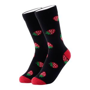 Custom Logo Men Women Cotton Crew Socks Fruit <b>Animal</b> <b>Patterns</b> Casual Style Anti-Bacterial Contrast Heel Toe Direct Vietnam - Product Image 2