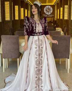 2025 2026 nueva llegada caftán marroquí hecho a mano adornado bordado terciopelo gasa tela transpirable Casual tradicional musulmán - Product Image 6